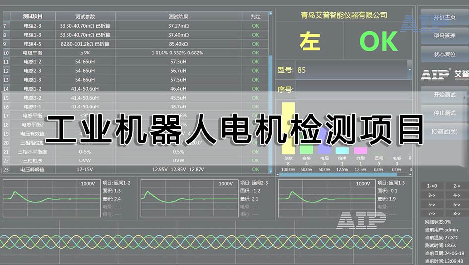 工業機器人電機檢測項目